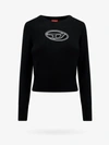 Diesel Jumper With Embroidered Cut-out Logo In Black