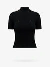 Balmain Ribbed Viscose Jersey Crop Top In Black