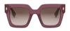 Fendi Roma 50mm Square Sunglasses In Brown