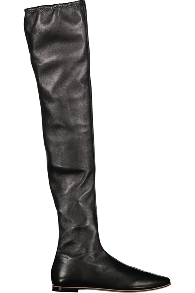 Bottega Veneta Leather Over-the-knee Boots In Black