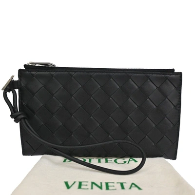Bottega Veneta Intrecciato Black Leather Backpack Bag ()