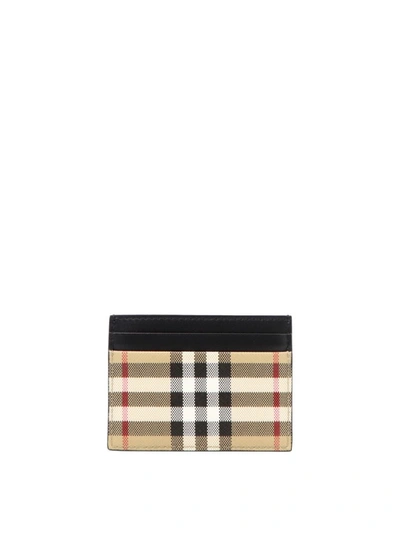 Burberry "sandon" Card Holder In Beige