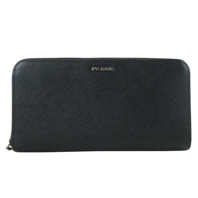Prada Saffiano Black Leather Wallet  ()