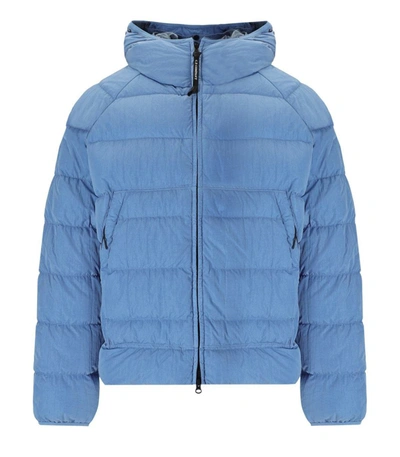 Cp Company X Clarks C.p. Company X Clarks  Eco Chrome-r Goggle Riviera Hooded Down Jacket In Blue