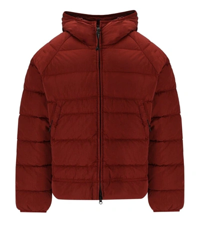 Cp Company X Clarks C.p. Company X Clarks  Eco Chrome-r Goggle Ketchup Hooded Down Jacket In Red