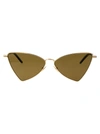 Saint Laurent Eyewear Sunglasses In 011 Gold Gold Brown