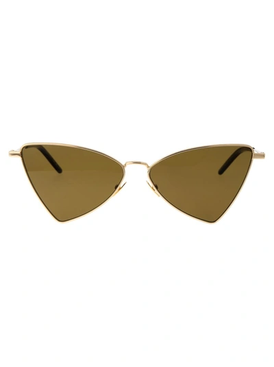 Saint Laurent Sunglasses In 011 Gold Gold Brown
