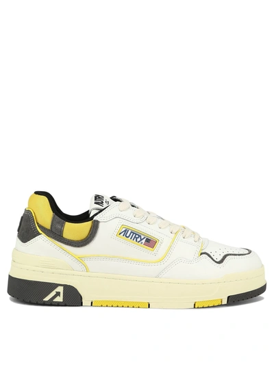 Autry "mm10" Cowhide Sneakers In Yellow