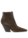 Casadei Anastasia Vulcano Ankle Boots Brown In Brown