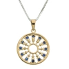 VIR JEWELS 1/4 CTTW PENDANT NECKLACE, BLUE SAPPHIRE FILIGREE CIRCLE PENDANT NECKLACE FOR WOMEN IN .925 STERLING