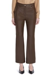 WEEKEND MAX MARA NECTAR LEATHER BOOTCUT trousers