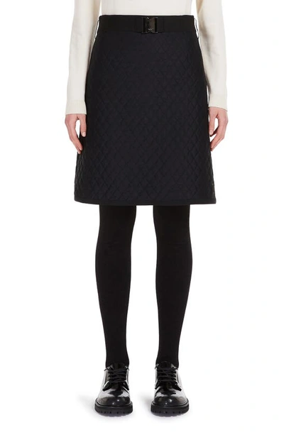 Weekend Max Mara Quilted A-line Jersey Mini Skirt In Black