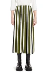 Weekend Max Mara Editta - Pleated Skirt In Stretch Yarn In Green