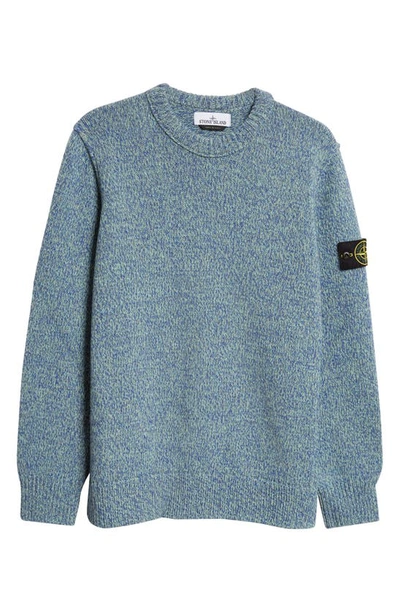 Stone Island Wool-blend Sweater In V Bright Blue