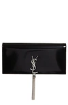 SAINT LAURENT KATE GLOSSY LEATHER CLUTCH