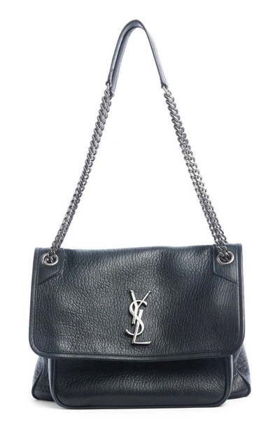Saint Laurent Medium Niki Leather Shoulder Bag In Black