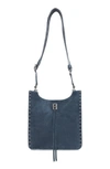 Rebecca Minkoff Darren Studded Suede Shoulder Bag In Elemental