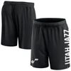 Fanatics Branded Black Utah Jazz Post Up Mesh Shorts In Black