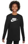 Nike Sportswear Big Kids' (girls') Long-sleeve T-shirt In Black