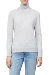 Lafayette 148 Petite Cashmere Turtleneck Sweater In Grey Heath