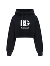 Dolce & Gabbana Logo Embroidery Cropped Hoodie
