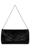 Rebecca Minkoff Whip Snake-embossed Envelope Clutch Bag In Black