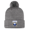 FANATICS FANATICS BRANDED  grey BUFFALO SABRES AUTHENTIC PRO HOME ICE CUFFED KNIT HAT WITH POM