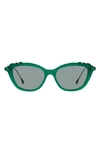 Swarovski Crystal-embellished Cat-eye Frame Sunglasses In Opal Green