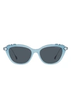 Swarovski Crystal-embellished Metal Cat-eye Sunglasses In Opal Light Blue
