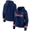 FANATICS FANATICS BRANDED  NAVY NEW ENGLAND PATRIOTS OVER UNDER PULLOVER HOODIE