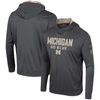 COLOSSEUM COLOSSEUM CHARCOAL MICHIGAN WOLVERINES OHT MILITARY APPRECIATION LONG SLEEVE HOODIE T-SHIRT
