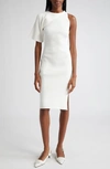 COURRÈGES ASYMMETRIC RIB KNIT DRESS