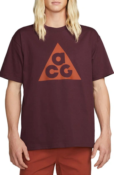 Nike Men's  Acg Short-sleeve T-shirt In Night Maroon