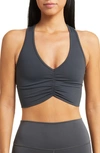 Alo Yoga Wild Thing Low-impact Sports Bra In Grey