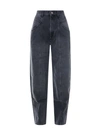 ISABEL MARANT COTTON TROUSER WITH BACK LOGO PATCH