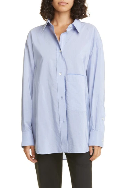 Rohe Long-sleeved Shirt In Light_blue_stripe