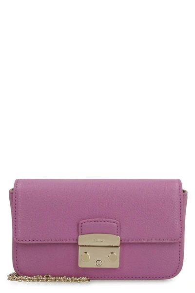 Furla Metropolis Mini Crossbody Bag In Purple