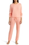 Ugg Brushed Lounge Set In Petal Heather