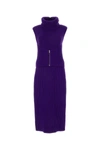 Jil Sander Chic Wool Blend Sweater Dress In Purple
