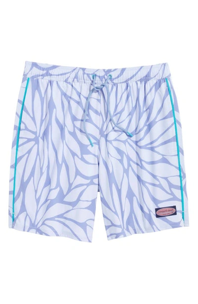 Vineyard Vines Men's 7'' Printed Chappy Swim Trunks In In Full Bloom - Ice