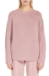Max Mara Balenio Virgin Wool Sweater In Pink