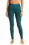 Alo Yoga Airlift High Waist Leggings In Midnight Green