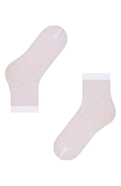 Falke Sheer Dot Ankle Socks In White
