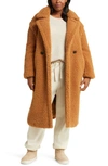 Ugg Gertrude Long Teddy Coat In Beige