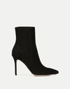 Veronica Beard Lisa Suede Stiletto Ankle Booties In Black
