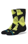 Stance Kids' Mean One Crew Socks In Black