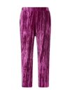 Sleep No More Cloqué Velvet Pajamas Trouser In Purple