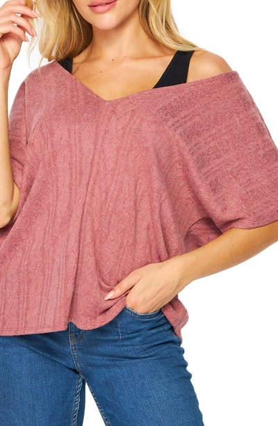 BLUEGREY BLUEGREY DOUBLE V-NECK KNIT TOP