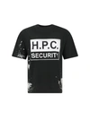 Heron Preston Mens Black H.p.c. Security Slogan-print Cotton-jersey T-shirt In Black Whit