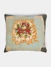 BY WALID 19TH CENTURY FRENCH FLORAL TAPESTRY CUSHION